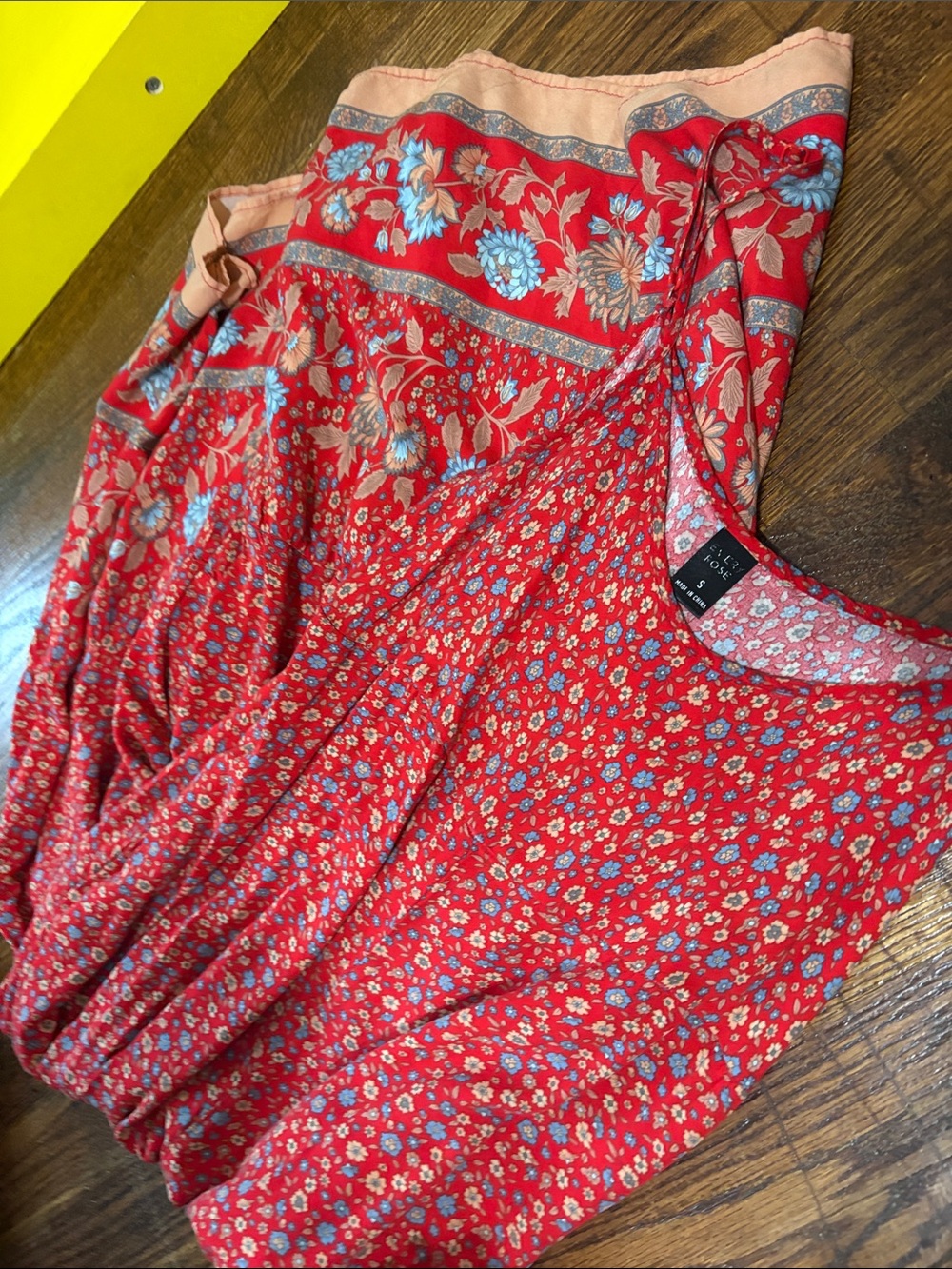 LOFT Red Floral Jumpsuit